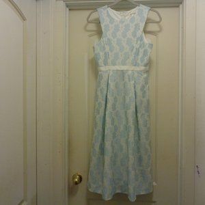 BLUE FLORALS LACEY OVERLAY SWEET DRESS S